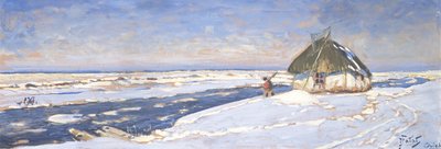 Winter in Osieku, c.1920 by Julian Falat